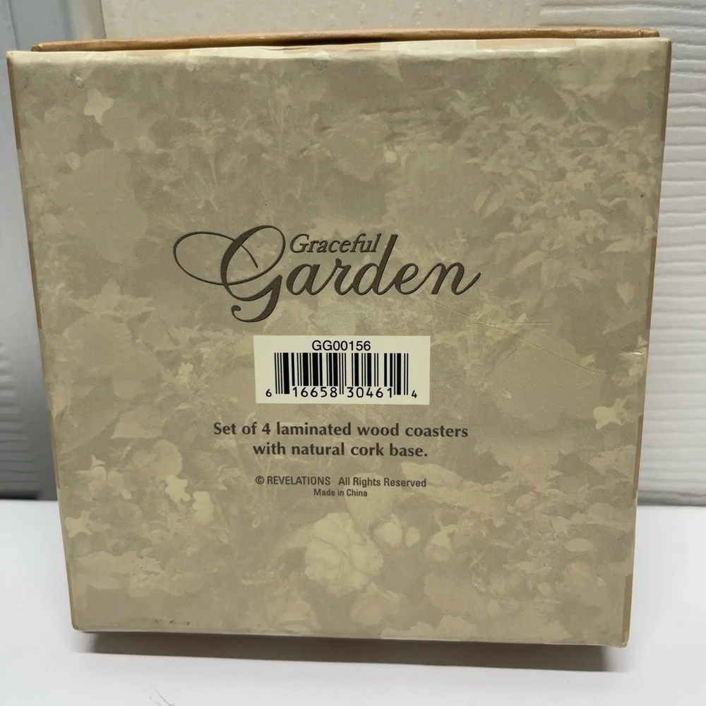 Graceful Garden Set Of 4 Coasters By Revelations